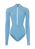 One-Piece Hunza G Tyra Zipper Surfsuit Upf 50+ Cornflower Apoella