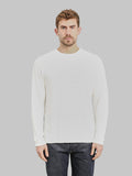 UES 100% Linen Long Sleeve T-Shirt White front look