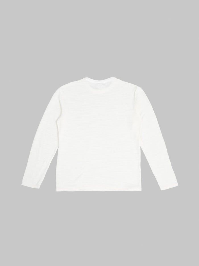 UES 100% Linen Long Sleeve T-Shirt White back