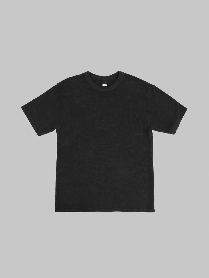 UES 100 Linen Long Sleeve TShirt Black  front