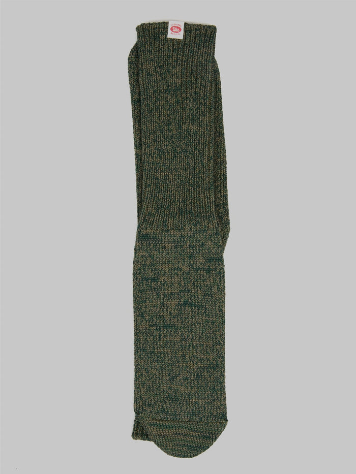 UES Melange Crew Length Socks Green - Redcast Heritage Co.