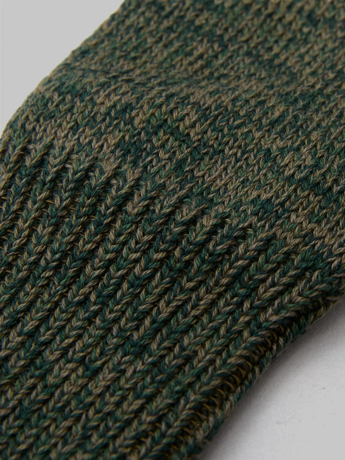 UES Melange Crew Length Socks Green - Redcast Heritage Co.