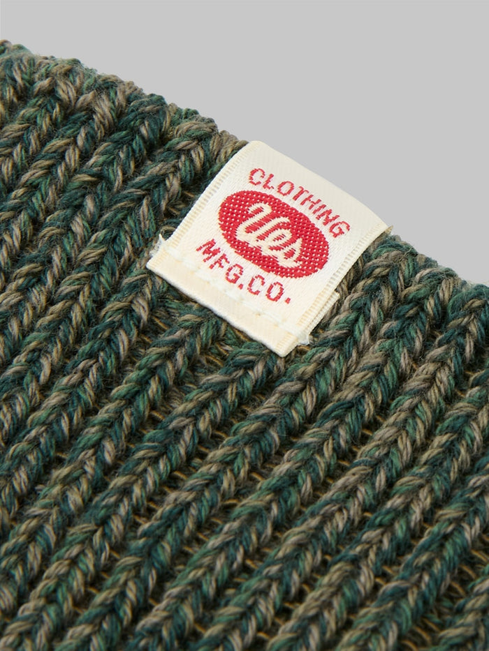 UES Melange Crew Length Socks Green - Redcast Heritage Co.