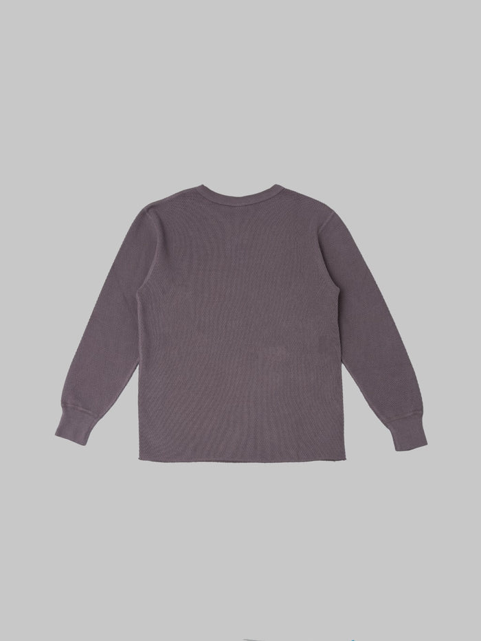 UES Double Honeycomb Thermal TShirt Purple Navy back