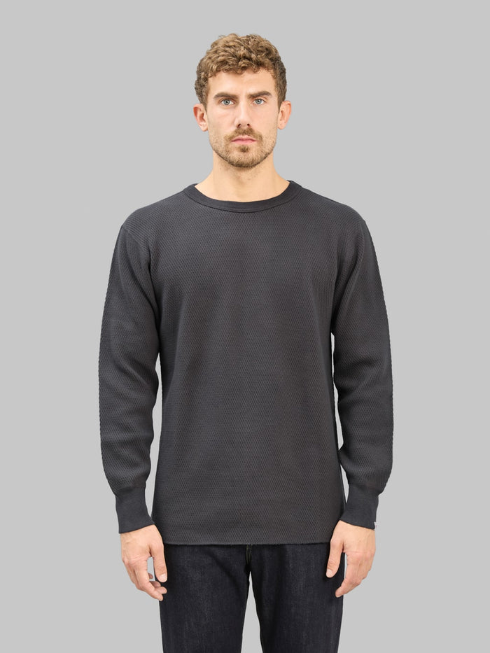 UES Double Honeycomb Thermal T-Shirt Steel Grey - Redcast Heritage Co.