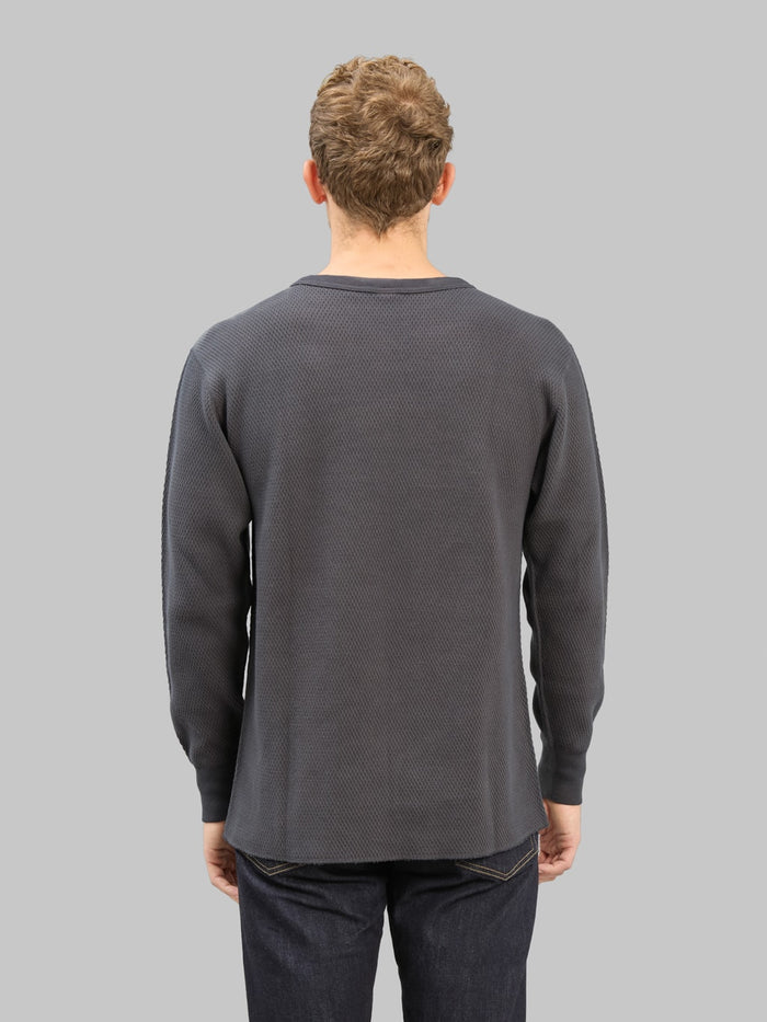 UES Double Honeycomb Thermal T-Shirt Steel Grey - Redcast Heritage Co.