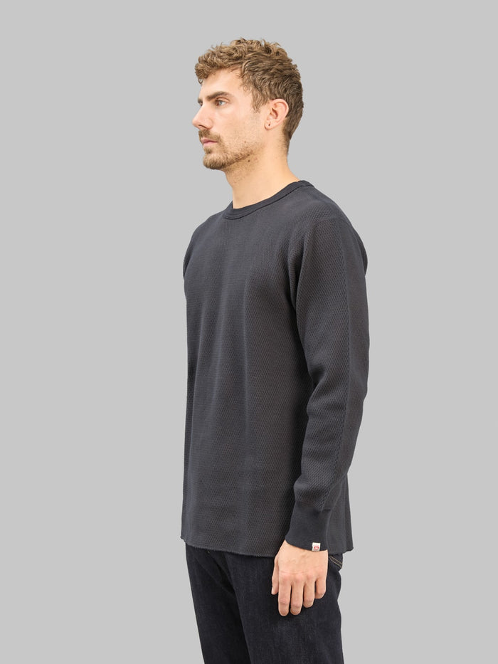 UES Double Honeycomb Thermal T-Shirt Steel Grey - Redcast Heritage Co.