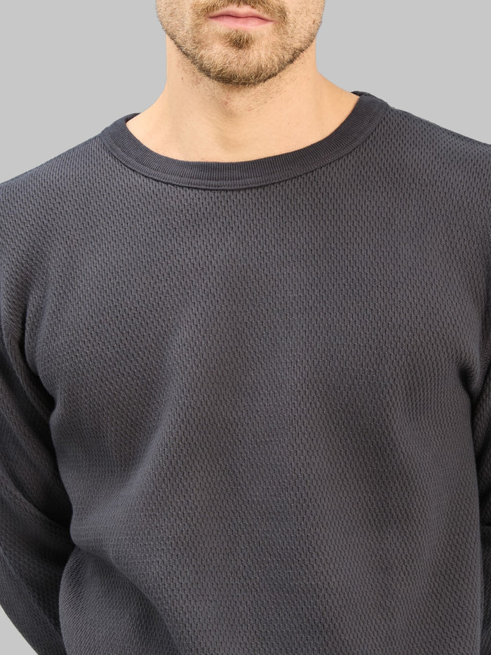 UES Double Honeycomb Thermal T-Shirt Steel Grey - Redcast Heritage Co.
