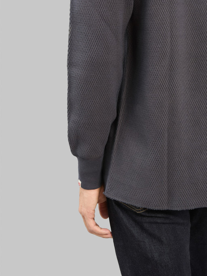 UES Double Honeycomb Thermal T-Shirt Steel Grey - Redcast Heritage Co.