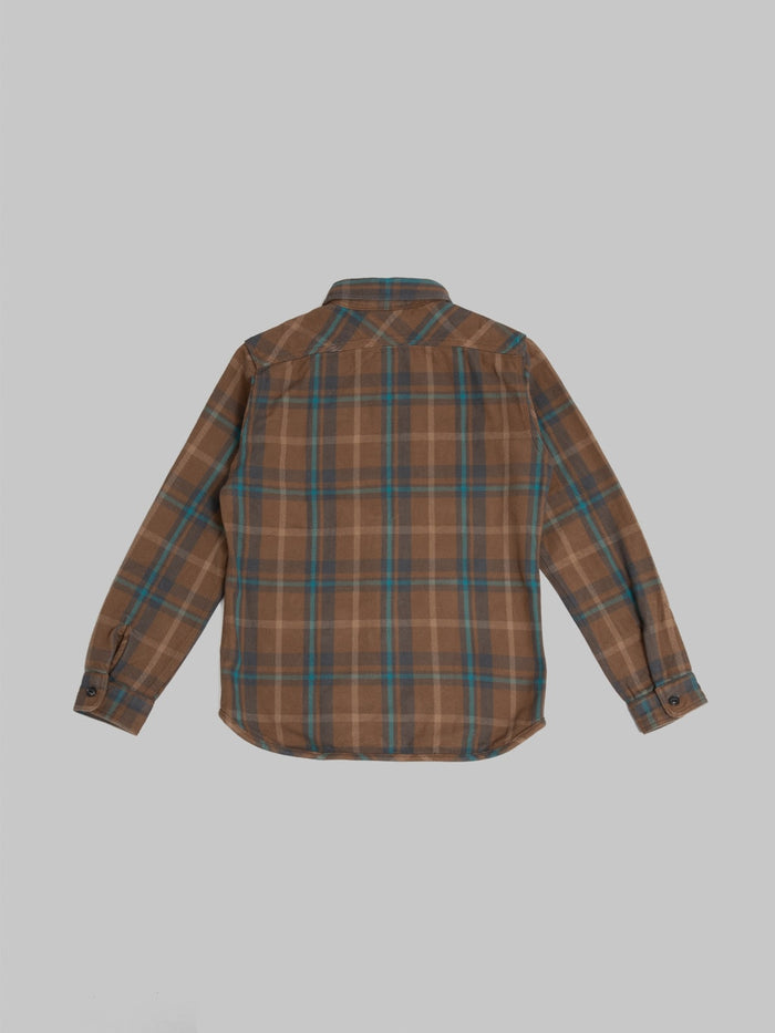 UES Extra Heavy Flannel Shirt Beige - Redcast Heritage Co.