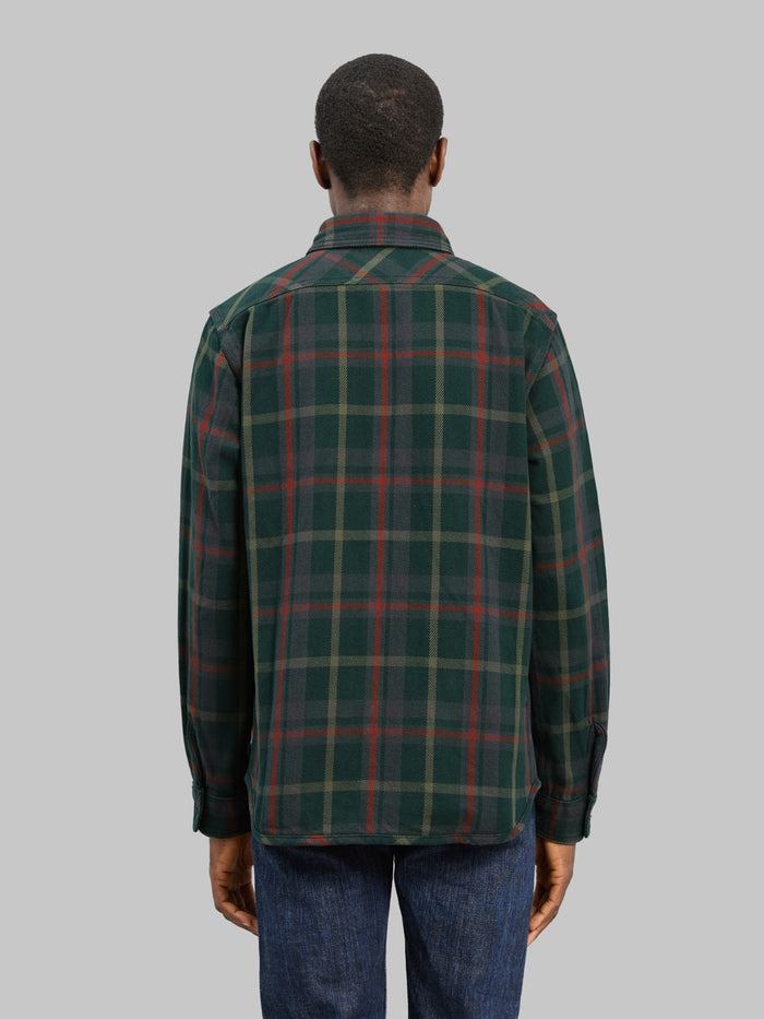 UES Extra Heavy Flannel Shirt Green - Redcast Heritage Co.