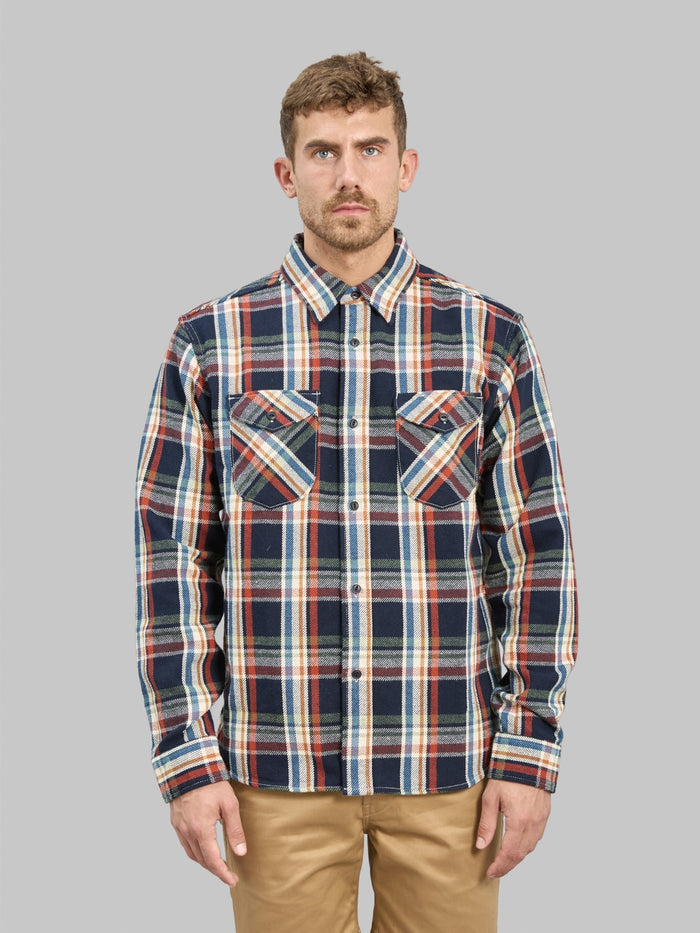 UES Heavy Flannel Shirt Navy - Redcast Heritage Co.