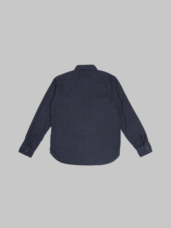 UES Indigo Cotton Viyella Shirt back