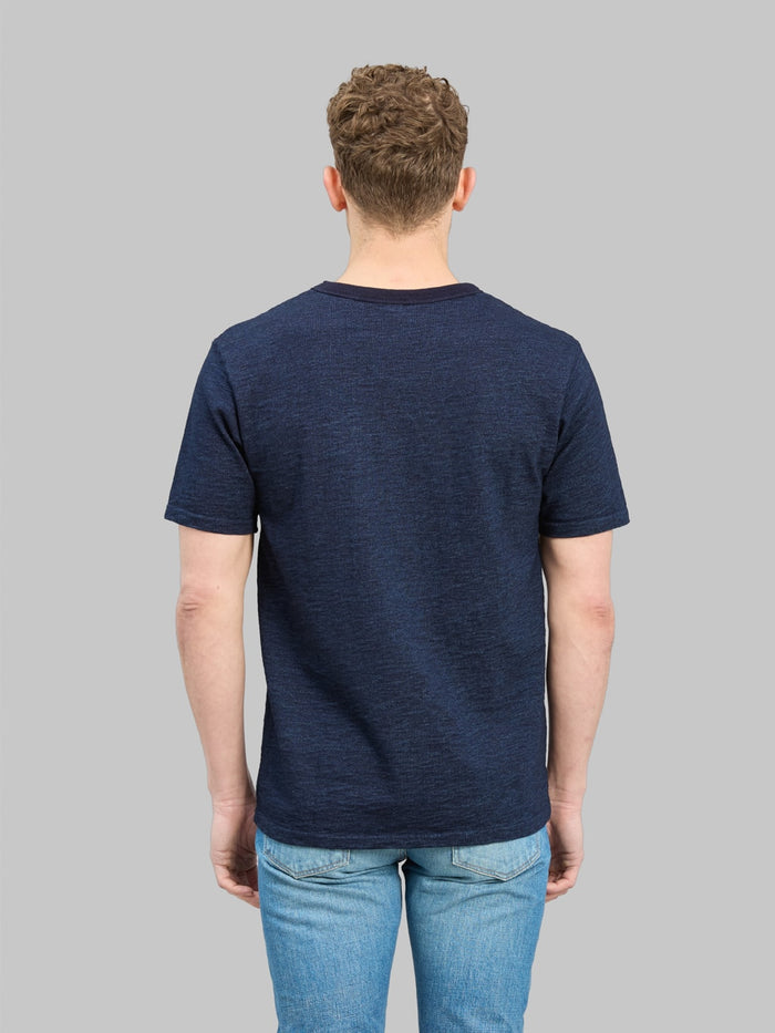 UES No 7 Yarn Dyed Indigo TShirt back fit
