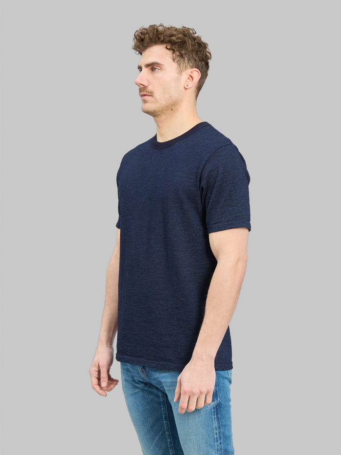 UES No 7 Yarn Dyed Indigo TShirt side fit