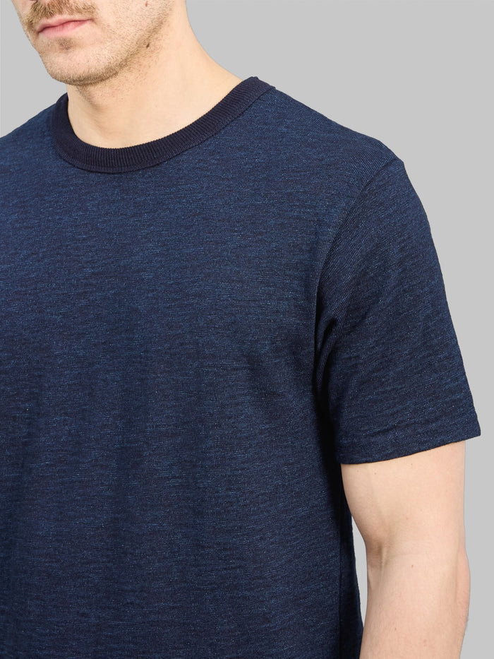 UES No 7 Yarn Dyed Indigo TShirt chest