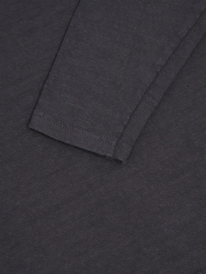 ues slub nep long sleeve tshirt black classic  cuff