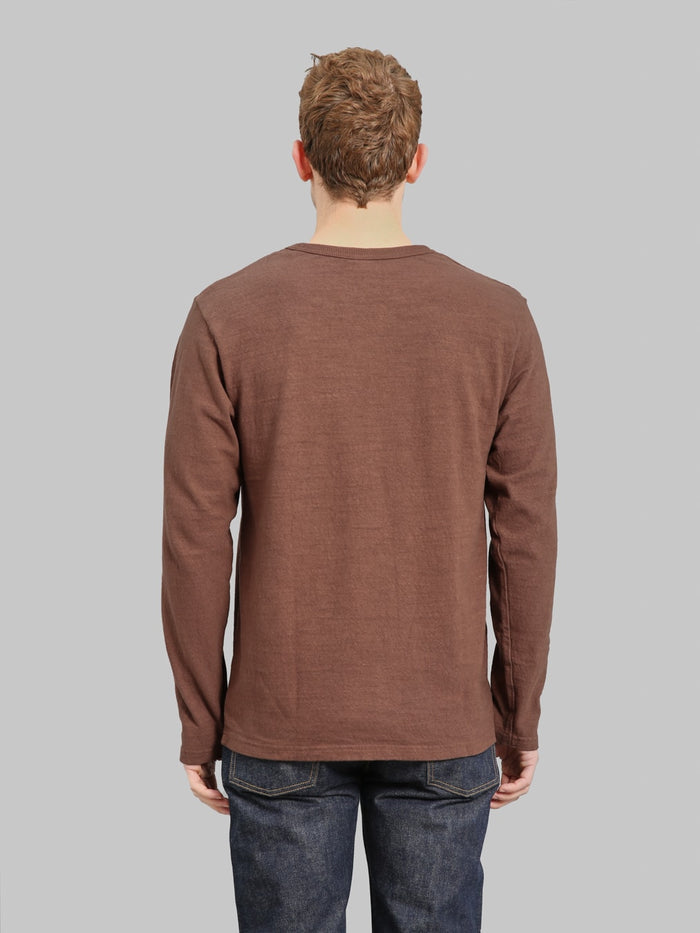 UES  No.8 Slub Nep Long Sleeve T-Shirt Coffee - Redcast Heritage Co.