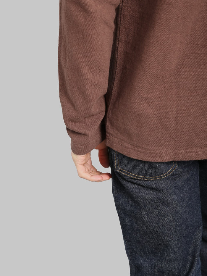 UES  No.8 Slub Nep Long Sleeve T-Shirt Coffee - Redcast Heritage Co.