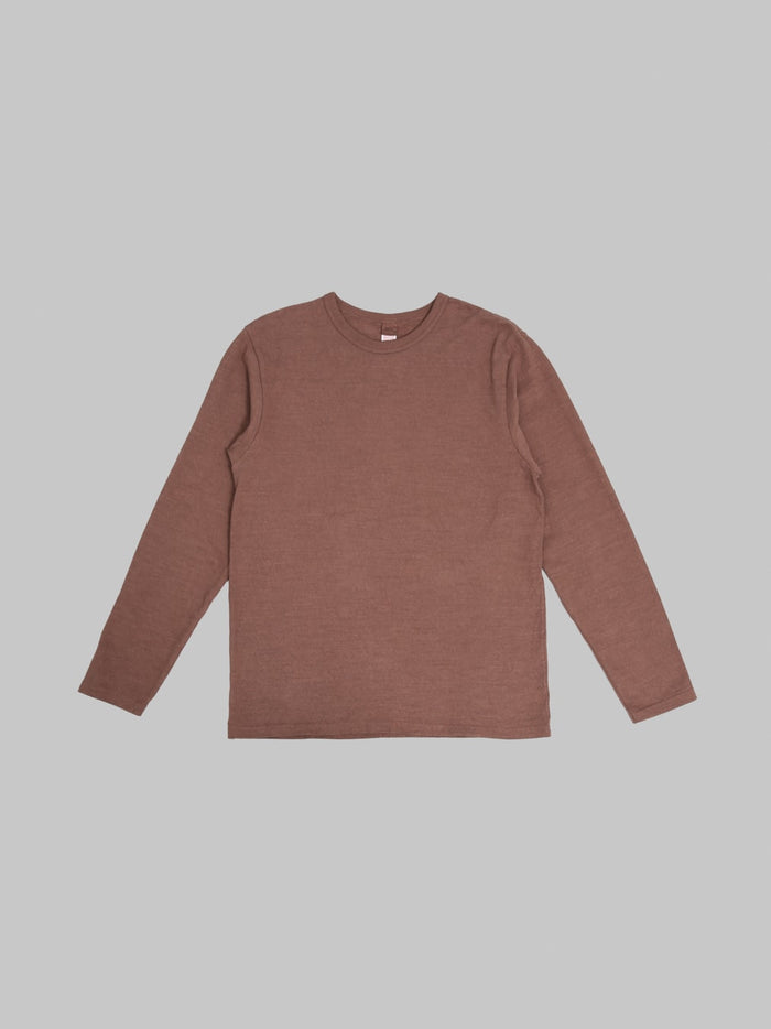UES  No.8 Slub Nep Long Sleeve T-Shirt Coffee - Redcast Heritage Co.