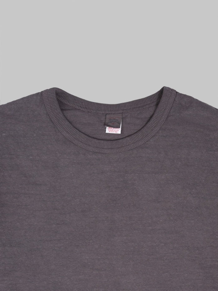 UES  No.8 Slub Nep Long Sleeve T-Shirt Purple Navy