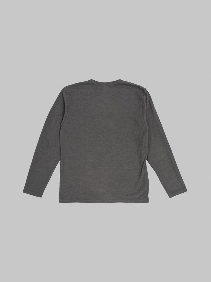 UES  No.8 Slub Nep Long Sleeve T-Shirt Steel Grey