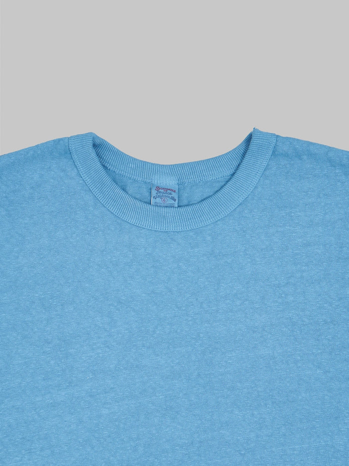 UES N8 Slub Nep Short Sleeve TShirt Blue collar