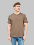 UES No8 Slub Nep Short Sleeve TShirt Coffee front look