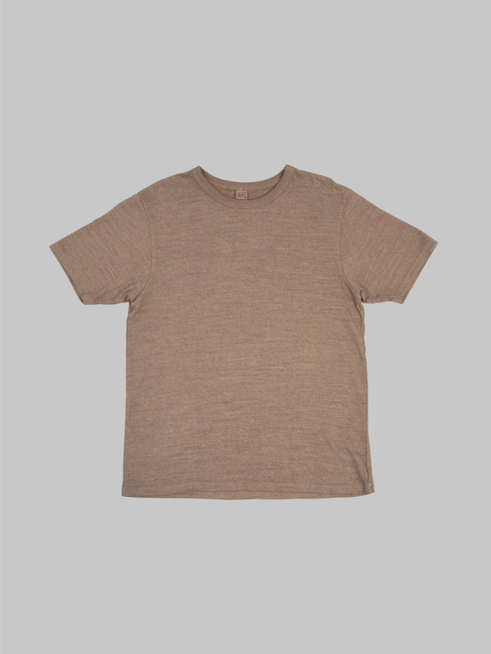 UES No8 Slub Nep Short Sleeve TShirt Coffee front