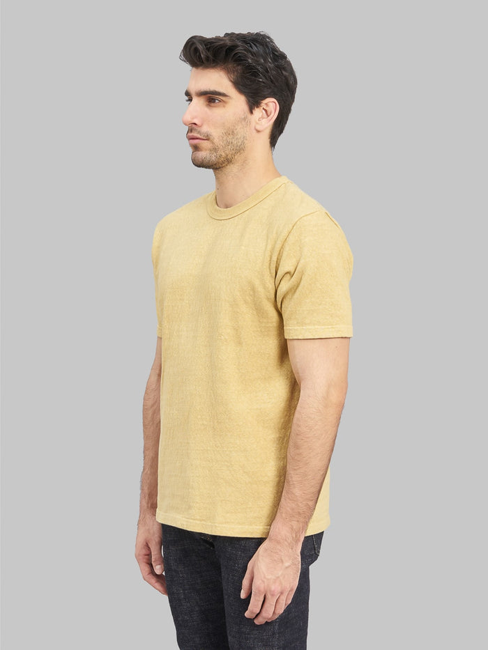 UES N8 Slub Nep Short Sleeve TShirt yellow side look