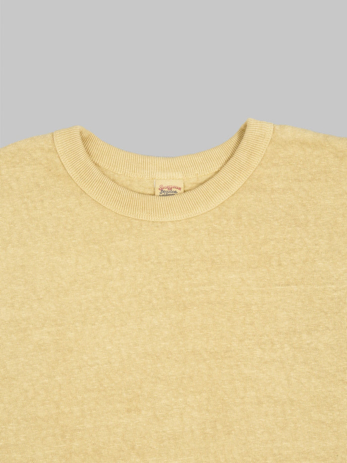 UES N8 Slub Nep Short Sleeve TShirt yellow collar
