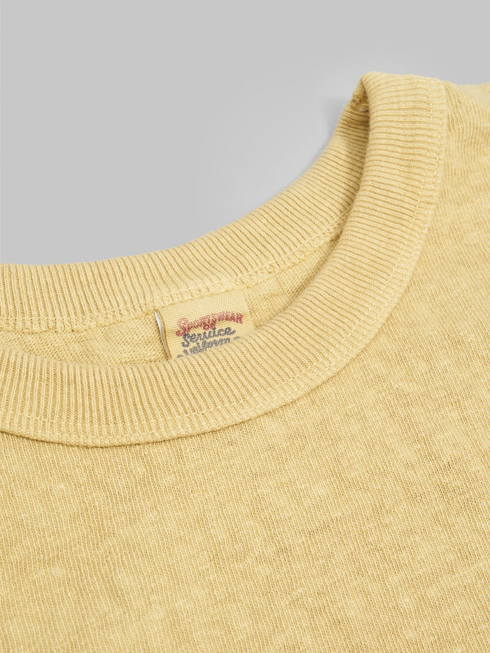 UES N8 Slub Nep Short Sleeve TShirt yellow crewneck