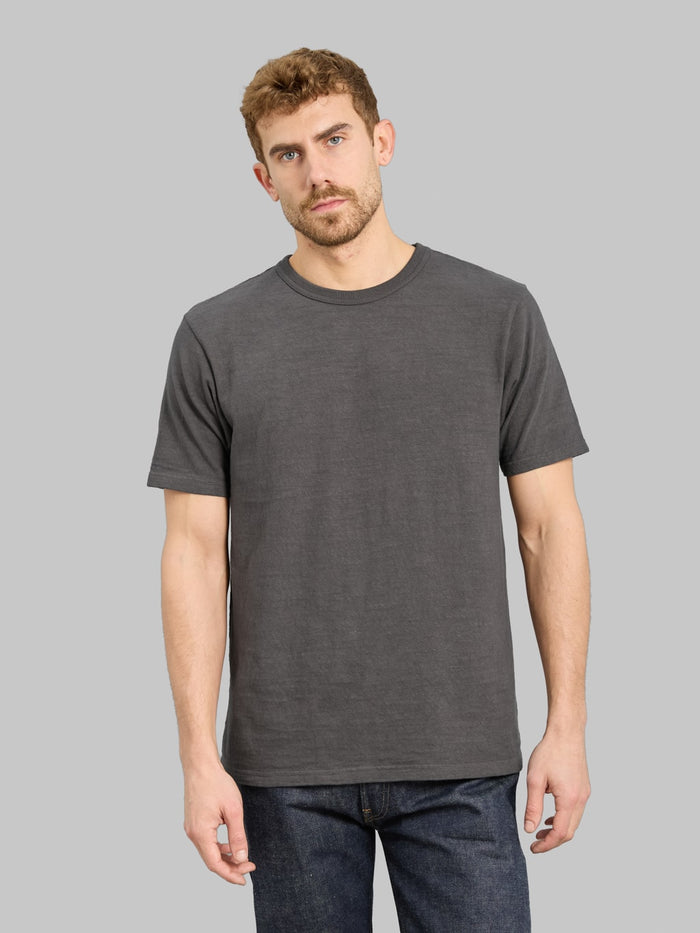 UES No.8 Slub Nep Short Sleeve T-Shirt Steel Grey - Redcast Heritage Co.