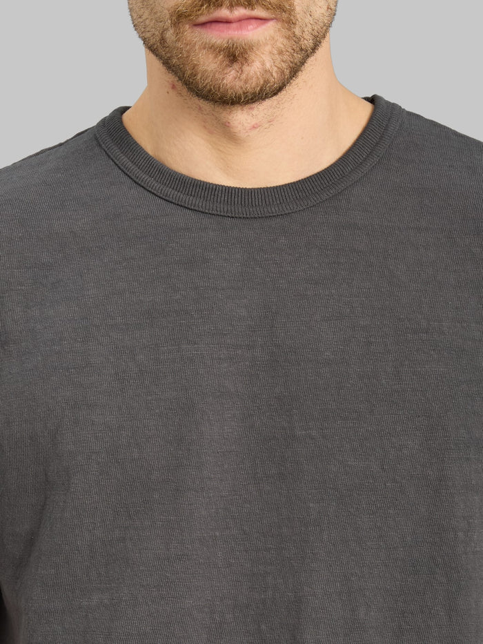 UES No.8 Slub Nep Short Sleeve T-Shirt Steel Grey - Redcast Heritage Co.