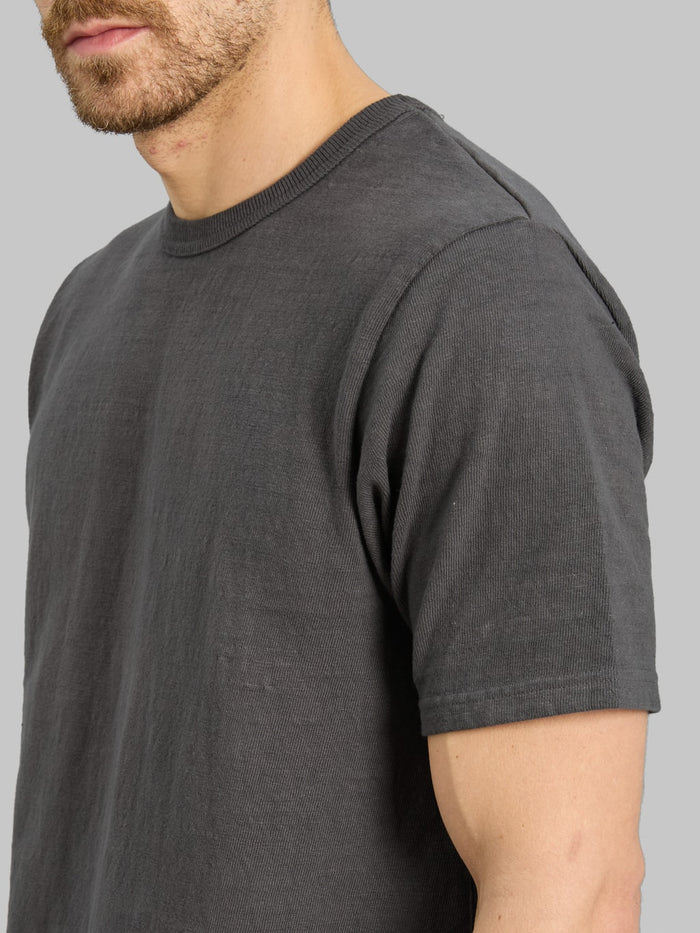 UES No.8 Slub Nep Short Sleeve T-Shirt Steel Grey - Redcast Heritage Co.