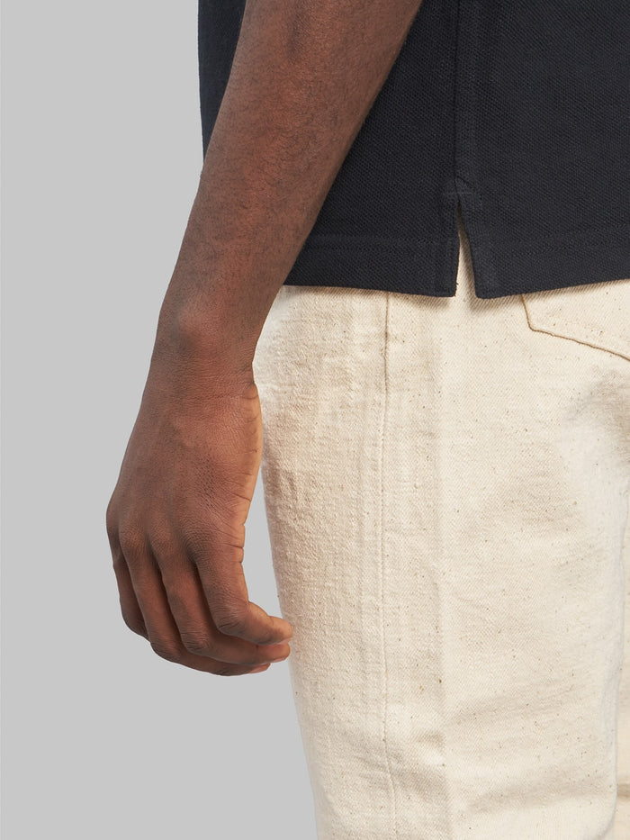 ues polo shirt black seams