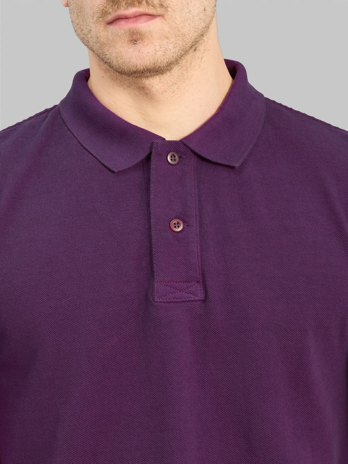 UES Polo Shirt Purple buttoned