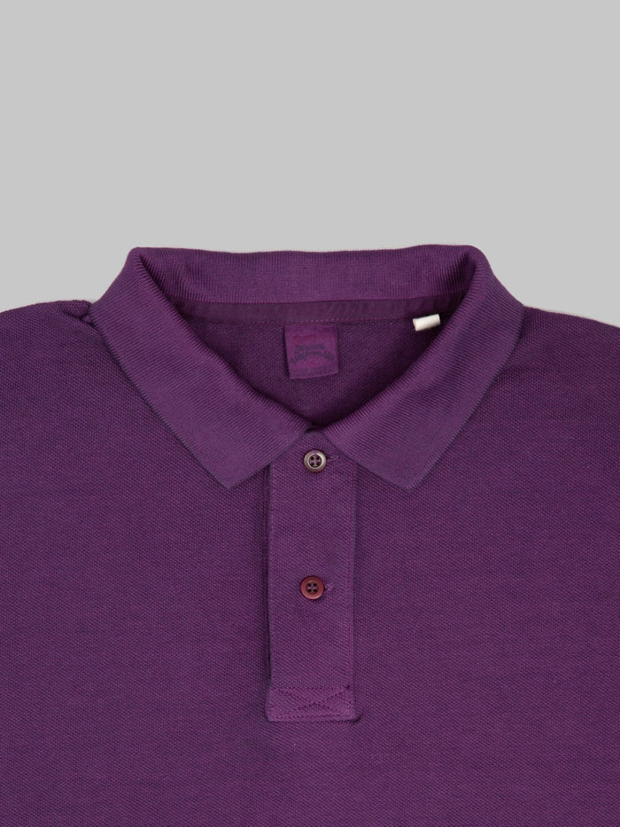 UES Polo Shirt Purple corozo buttons