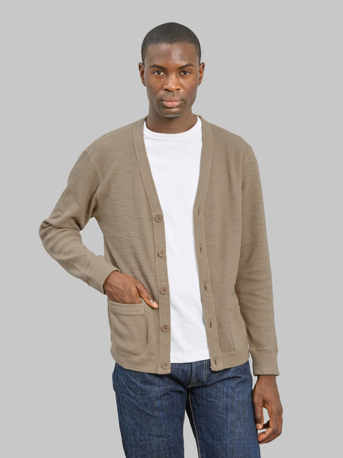 UES Single Rib Cardigan Beige