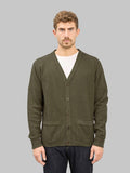 UES Single Rib Cardigan Olive - Redcast Heritage Co.