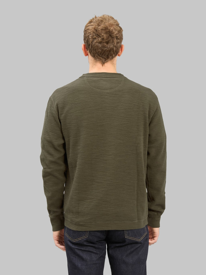 UES Single Rib Cardigan Olive - Redcast Heritage Co.