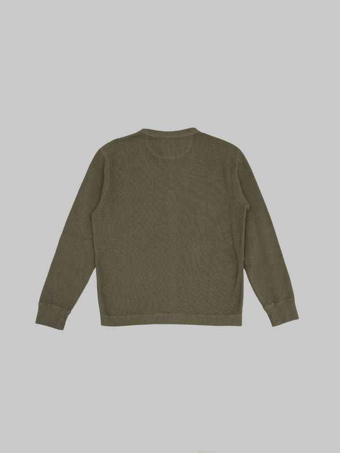 UES Single Rib Cardigan Olive - Redcast Heritage Co.