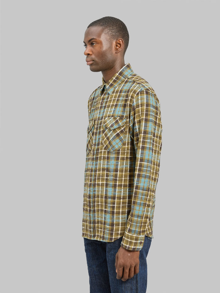 UES Slubby Flannel Shirt Mustard