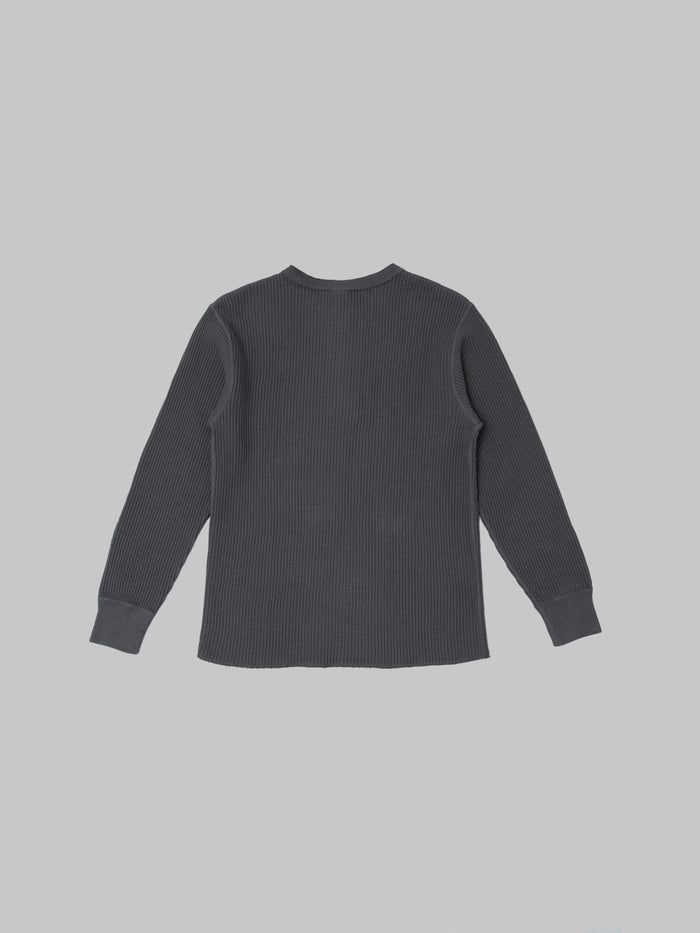 UES Thermal Big Waffle Henley T-Shirt Steel Grey