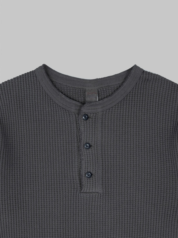 UES Thermal Big Waffle Henley T-Shirt Steel Grey