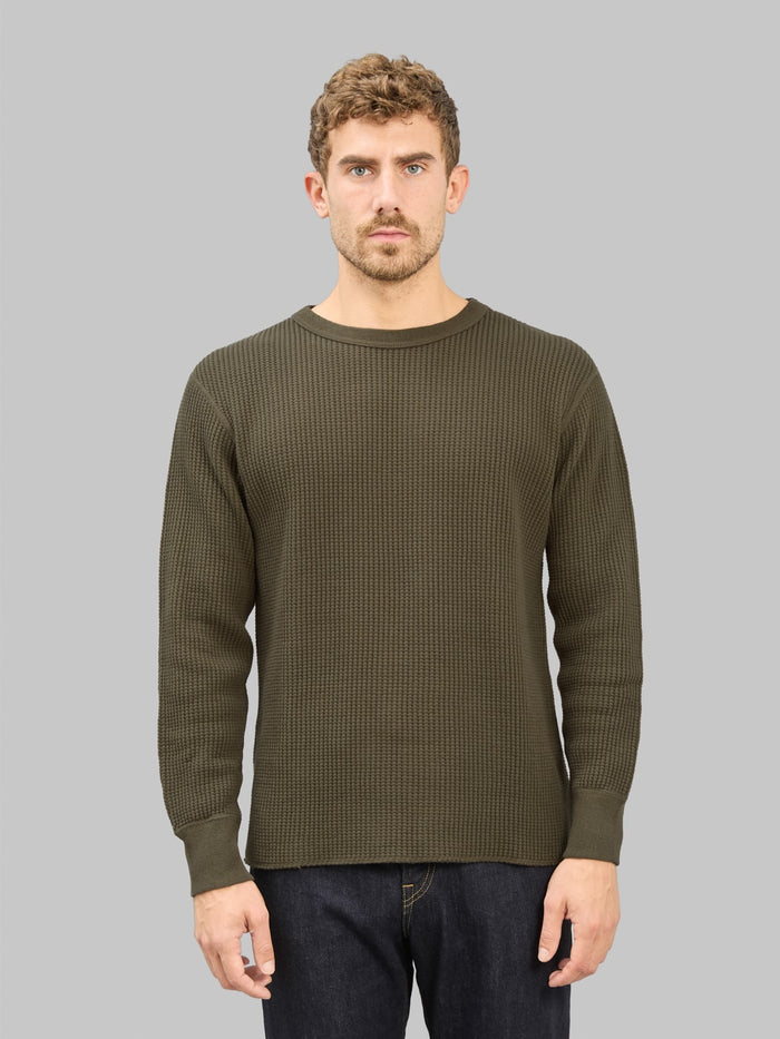 UES Thermal Big Waffle T-Shirt Brown - Redcast Heritage Co.