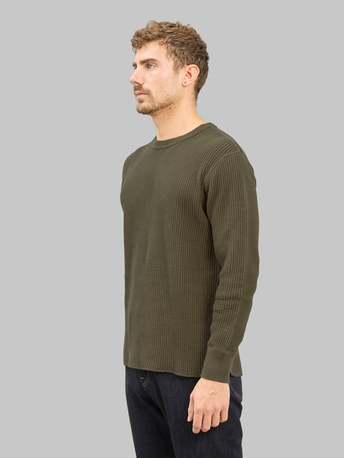 UES Thermal Big Waffle T-Shirt Brown - Redcast Heritage Co.