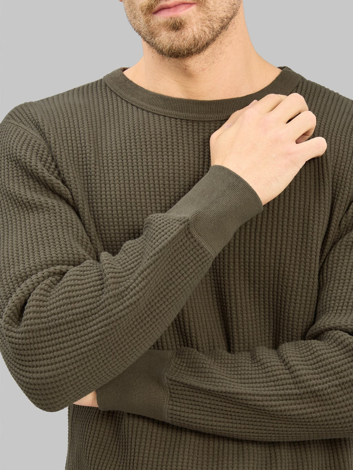 UES Thermal Big Waffle T-Shirt Brown - Redcast Heritage Co.