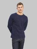 ues thermal big waffle 13oz tshirt indigo model front fit