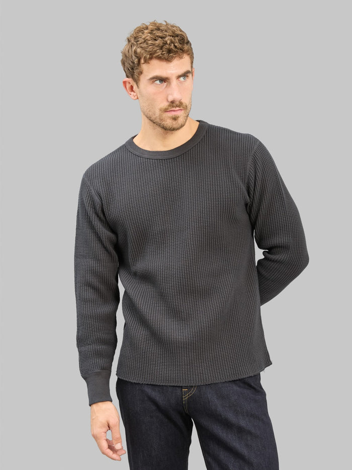 UES Thermal Big Waffle T-Shirt Steel Grey - Redcast Heritage Co.